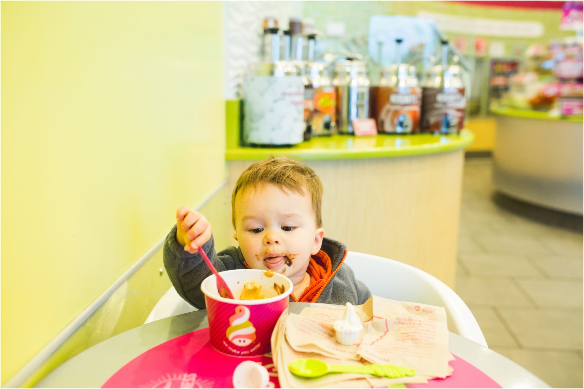 Meijer Michigan, Michigan Children Photographer, Michigan Lifestyle Photographer, Menchie's Frozen Yogurt